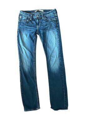 Big Star Sweet Straight Ultra Low Rise Jeans Medium Wash Bootcut Size 27L Y2K